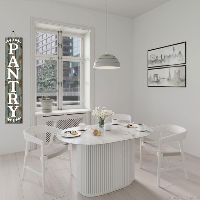 Vertical Pantry Sign Wall Decor 8"x48" Pantry Decor Farmhouse Wood Large Pantry Sign for Hanging Kitchen Sign Wood Sign Vertical Sign Wood Sign Kitchen Wall Art Decor Hanging Plaque Sign - Image 5