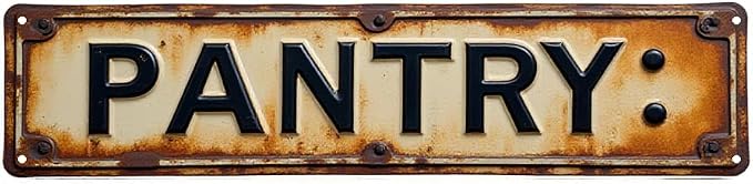 Wall Decor 16 * 4 Inch Tin Signs PANTRY Food Storage Retro Practical Decor by Unknown