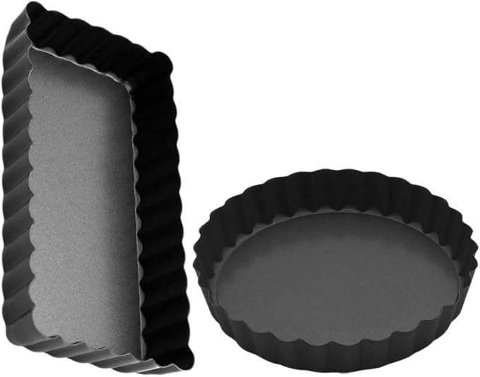 STOBAZA 2pcs Non-stick Cake Molds Baking Tray for Tart Pizza and Steak Bakeware for Home Kitchen and Baking Needs by EaseLiving