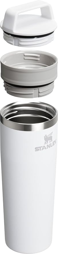 STANLEY Cafe To Go Travel Mug 20 oz | Leakproof Two-Part Drink Through Lid | Tumbler Cup for Coffee, Tea and Drinks | Insulated Stainless Steel Coffee Mug | BPA-Free | Frost - Image 3