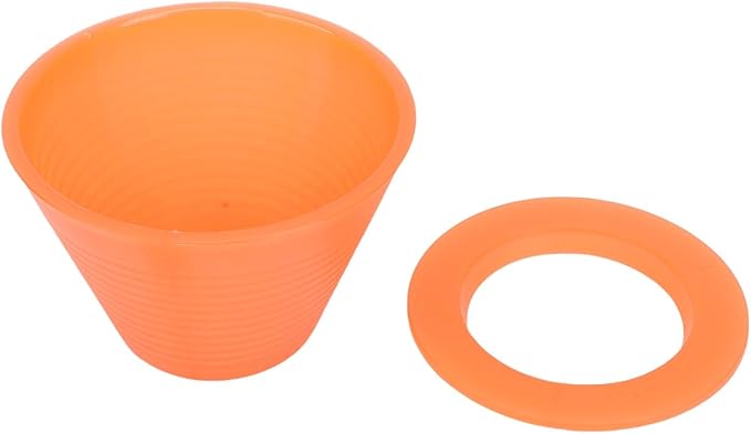 POCREATION Pour Over Coffee Maker Manual Coffee Brewer Hand Drip Coffee Maker Flat Bottom Coffee Dripper with Detachable Design for Home Restaurant Office Use (Orange)