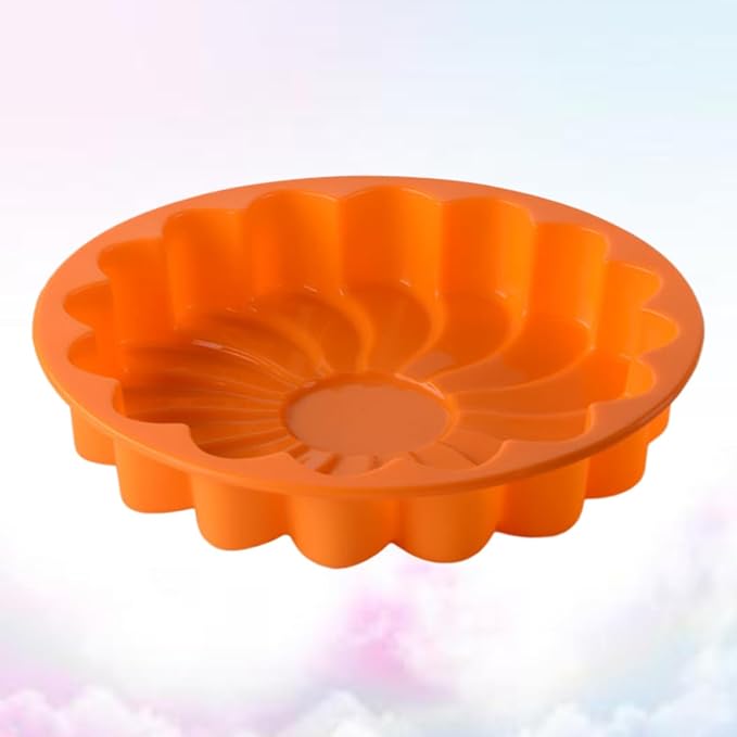 PRETYZOOM Flower-shaped Silicone Cake Pan Large Baking Mold Non-stick Baking Pan for Cheesecake Cornbread Random - Image 7