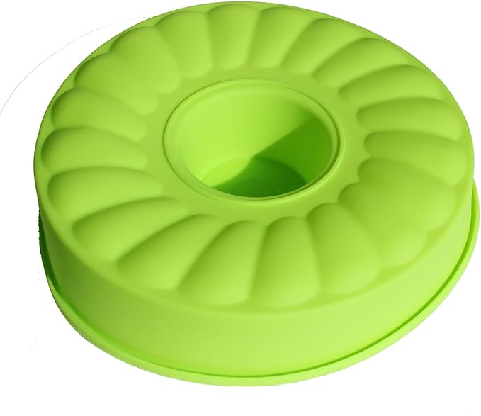 X-Haibei 9.5 Inch Round Cake Pan - Flexible Silicone Baking Mold for Cakes, Ice Cream, Jello, Bread, Cheesecake - Non-Stick, Dishwasher Safe