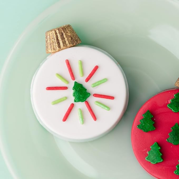 Sweets Indeed Christmas Sprinkle Tackle Box – 2.53 oz | Festive Holiday Sprinkles with Gold Stars, Green Trees, Candy Canes, White Snowflakes & Red-Green Chocolates | Holiday Baking & Cookie Decorating Kit