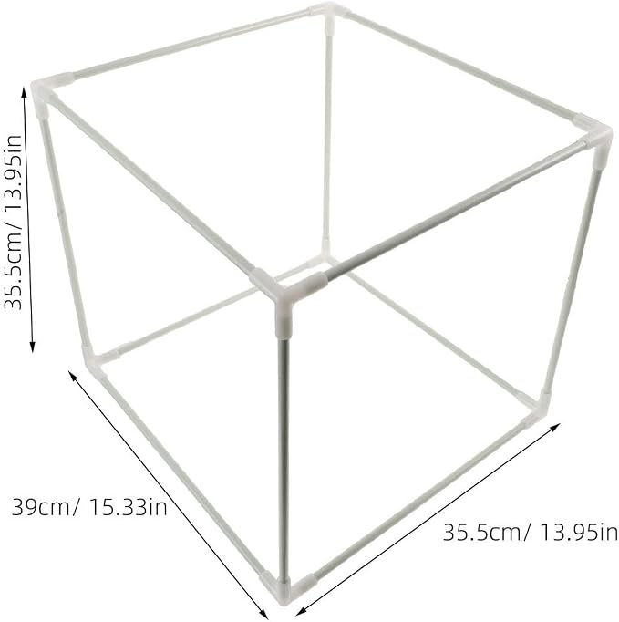 Bread Proofing Box Support Frame Preserves Dough Dough Bread for Hollow Cube Shape White Plastic Material Thermal Boxes Pizza for Bakery Parties - Image 2