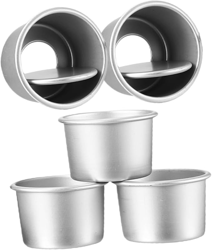 SECFOU 5-Piece Removable Bottom Round Cake Pan Set 2-Inch Aluminum Alloy Molds for Baking Non-Stick Metal Cake Pans for Cheese and Dessert for Home Bakers - Image 6
