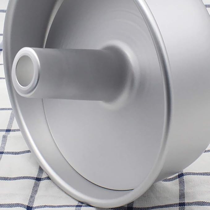 Set of 3 Pieces Angel Food Cake Pan Aluminum Non-Stick Round Chiffon Cake Baking - 8 inch - Image 4