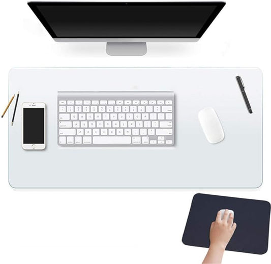 16 X 36 " Clear Plastic Office Desk Blotter Keyboard Pad Computer Mat Table Protector Tablecloth Wooden Furniture Coffee Glass End Side Top Protection Cover Waterproof Wipeable Rectangular PVC Vinyl by EasyEasyLife