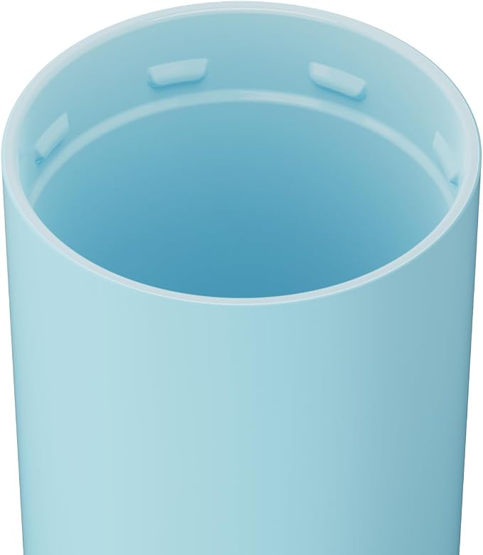 BrüMate Strova 18oz 100% Leakproof Insulated Coffee Mug | Ceramic-Lined Interior | Built-In Silicone Sleeve for Travel | Locking Flip Lid (Glacier) - Image 2