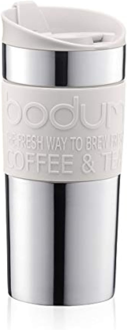BODUM 11068-913 Vacuum Travel Mug, 0.35 L - Small, off White by Bodum