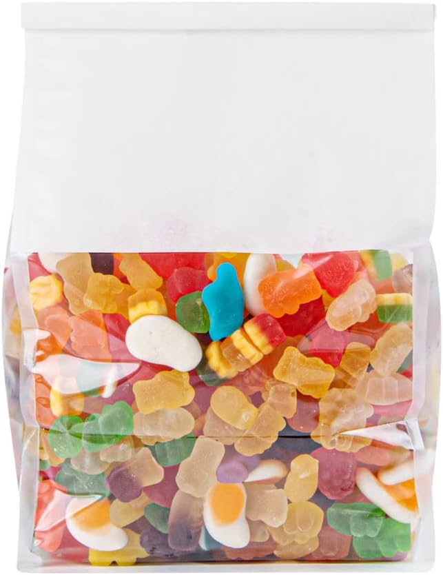 Restaurantware White Paper Cotton Tin Tie Bag, 100 Pack - Image 6