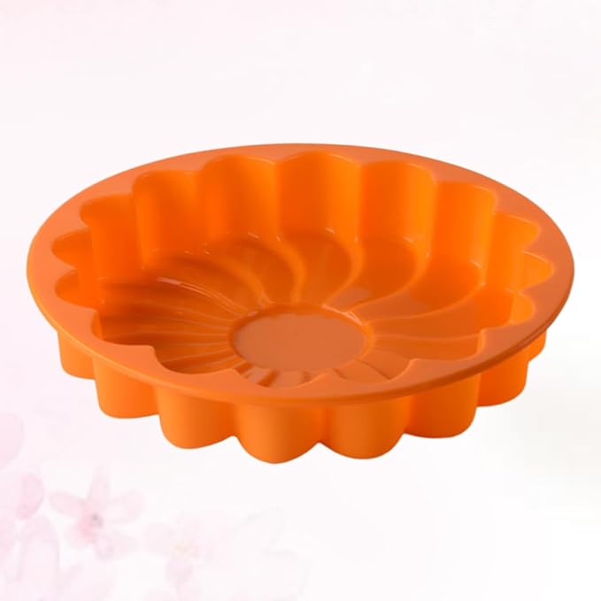 PRETYZOOM Flower-shaped Silicone Cake Pan Large Baking Mold Non-stick Baking Pan for Cheesecake Cornbread Random - Image 3