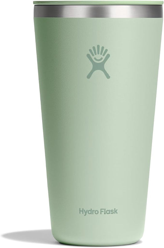 Hydro Flask All Around Tumbler Press-In Lid, Insulated Travel Mug, Stainless Steel Coffee Cup 28 Oz Aloe Green by Unknown