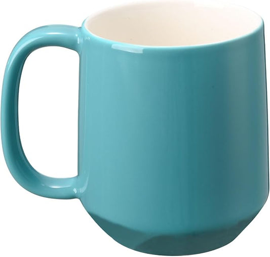 Miicol Ceramic Coffee Mug, 16 oz Large Coffee Cup, Tea Mug with Handle, Flat Bottom Mug for Men, Women, Office, Microwave and Dishwasher Safe, Multi-Color, Mint Blue by Miicol