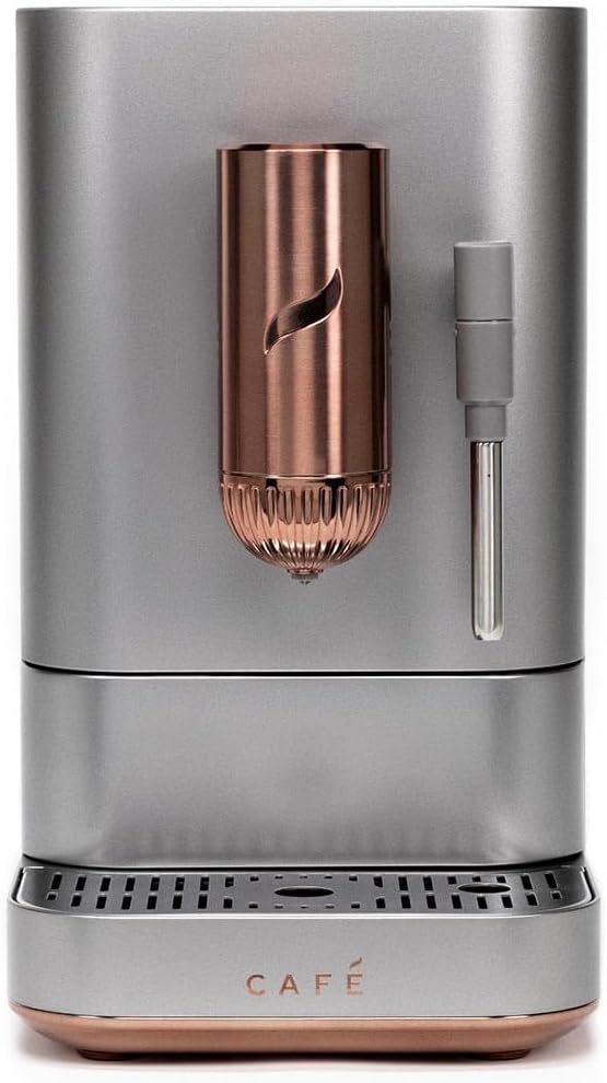 Café Affetto Automatic Espresso Machine + Milk Frother | Built-In & Adjustable Espresso Bean Grinder | One-Touch Brew in 90 Seconds | Steel Silver, 1.2 Liter, (C7CEBBS2RS3) - Image 7