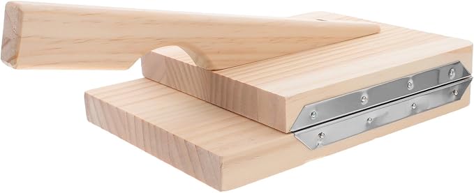 VALICLUD Wooden Dumpling Press Tool for Dumpling Dough and Noodle Making Easy to Use Sturdy Kitchen Accessory for Home and Pastry Dough Preparation by VALICLUD