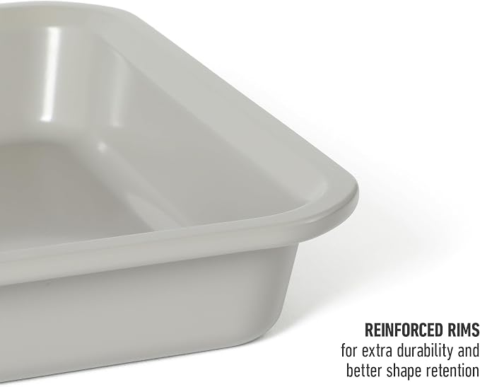 Calphalon Legacy Bake Pan, 9 Inch Baking Pan PFA Free Nonstick Heavy Gauge Steel Bakeware for Even Heating, Oven Safe Squre Pan for Cakes, Brownies, Roasting, Everyday Kitchen Use - Image 6