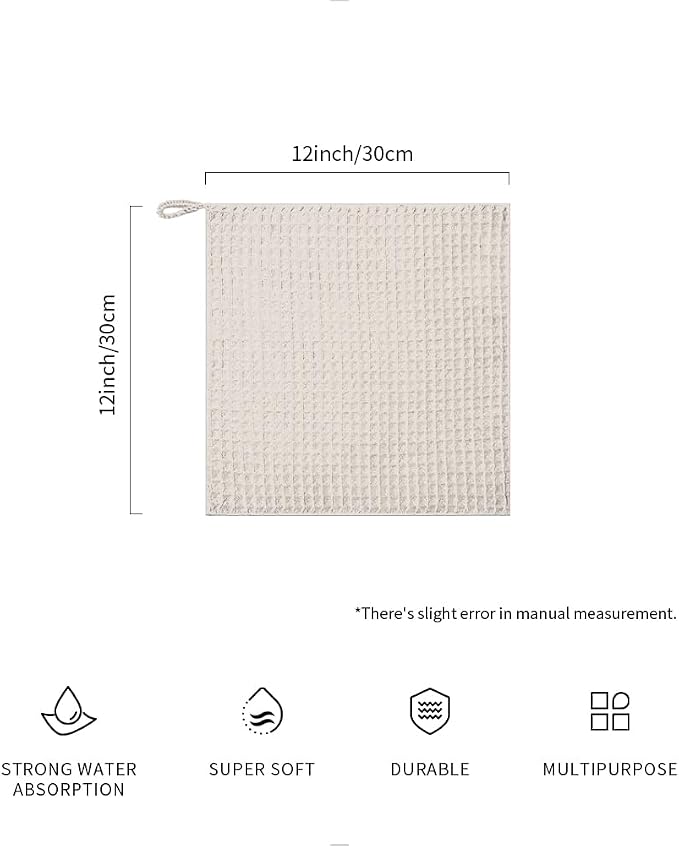 watchget 6 Pack Microfiber Espresso Barista Cleaning Towels, Khaki | Professional 12"x12" Lint-free Rags; Highly Absorbent Cleaning Towels for Espresso Steam Wands & Coffee Bar Counters - Image 2