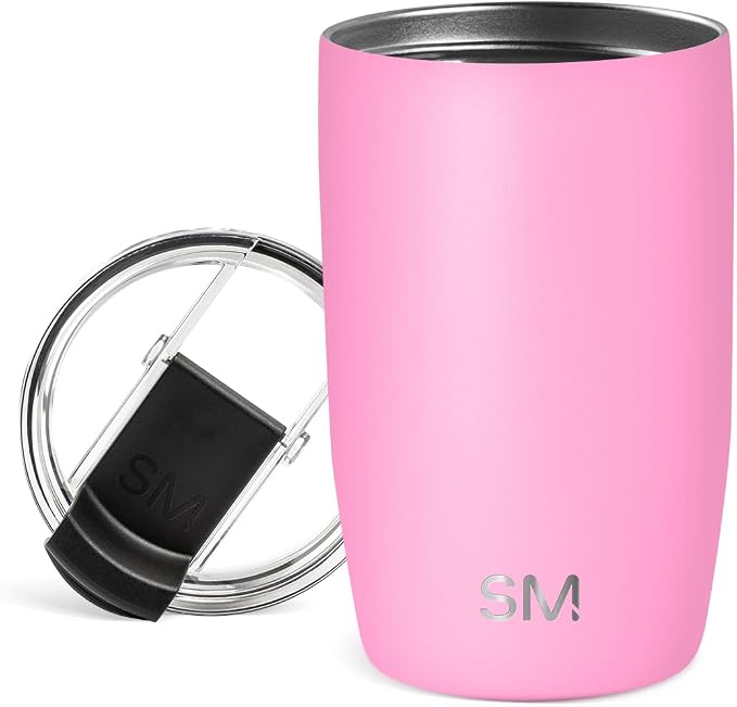 Simple Modern Travel Coffee Mug with Lid | 12oz | Pink | Voyager Coffee Cup, Coffee Tumbler for Hot & Iced Drinks | Insulated Stainless Steel Travel Mug | Dragon Fruit by Unknown