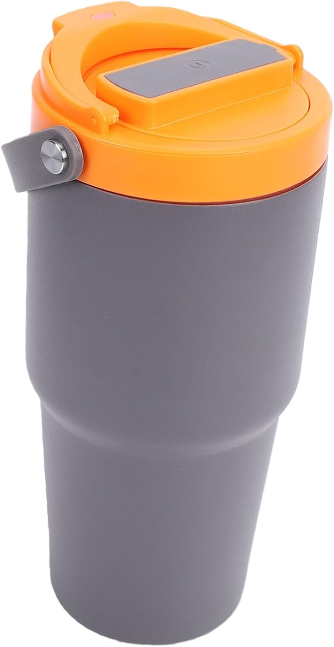 Focket Portable Coffee Maker, 600ml Insulated Stainless Steel Electric Coffee Extraction Mug Battery Operated Maker Cordless with USB Charging Safety Protection for - Image 4