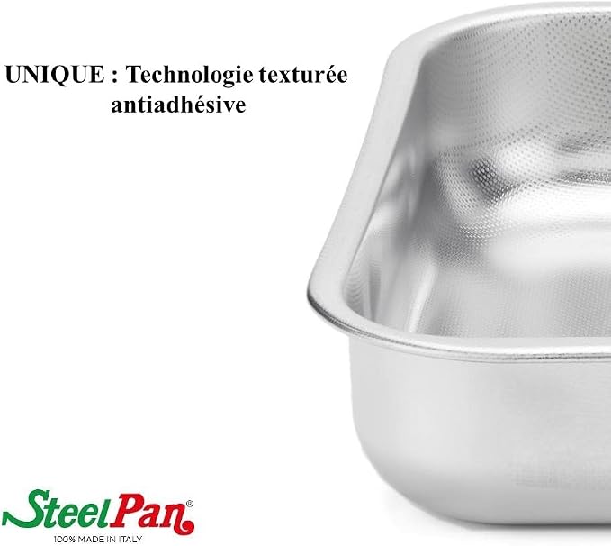 STEEL PAN - PLAT FOUR HAUT 40x28 INOX ANTI-ADH - STEEL PAN - FDS-008819 - Image 3
