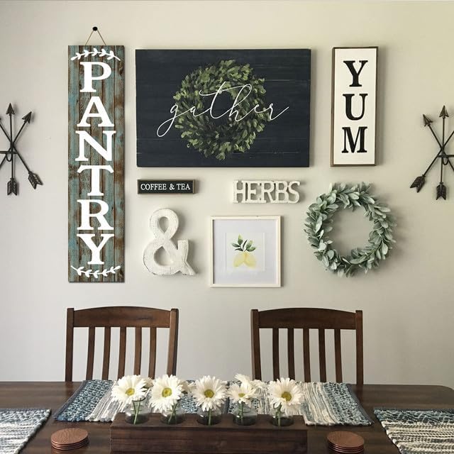 Vertical Pantry Sign Wall Decor 8"x63" Pantry Decor Farmhouse Wood Large Pantry Sign for Hanging Kitchen Sign Wood Sign Vertical Sign Wood Sign Kitchen Wall Art Decor Hanging Plaque Sign - Image 6