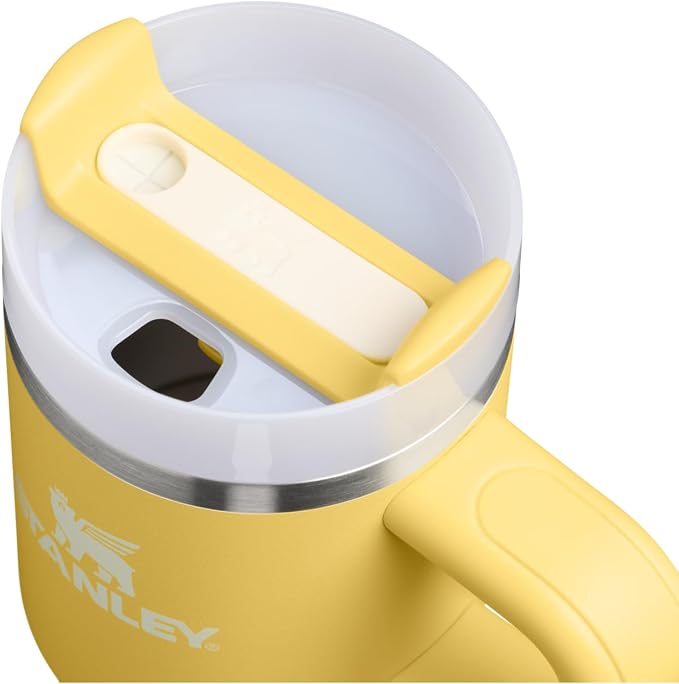 STANLEY Quencher H2.0 Flow State Tumbler, 14 oz, Daffodil | Handle and Straw | 3-Position Lid | Cup Holder Compatible for Travel | Insulated Stainless Steel Cup | BPA-Free - Image 2