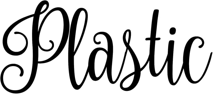 Plastic 4.5w x 2h Label | Kitchen Pantry Organization | Die Cut Vinyl Decal | Black Fancy Font (Sticker Only) by MinglewoodTrading