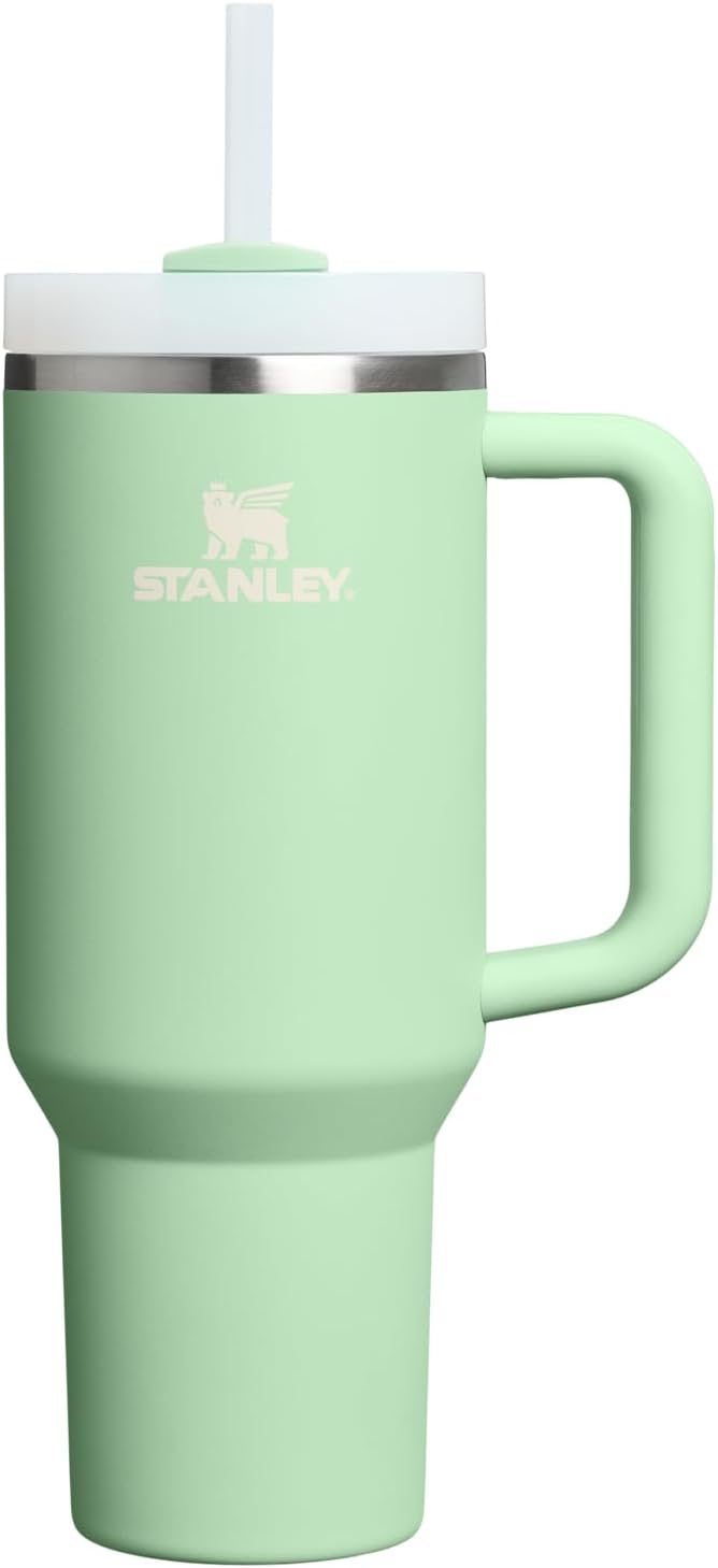 STANLEY Quencher H2.0 Flow State Tumbler, 40 oz, Pistachio | Handle and Straw | 3-Position Lid | Cup Holder Compatible for Travel | Insulated Stainless Steel Cup | BPA-Free by Unknown