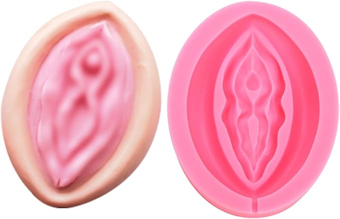 1Pcs 3D Vulva Shape Silicone Mold DIY Baking Mold Chocolate Cake Molds Female Male Organ Fondant Cookie Mould for Cakes Cookie Cupcakes Pink One Size