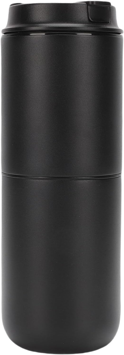 Keenso Electric Coffee Maker with Mill Portable Rechargeable 350ML Coffee Machine for Camping Office Travel (Black) by Keenso
