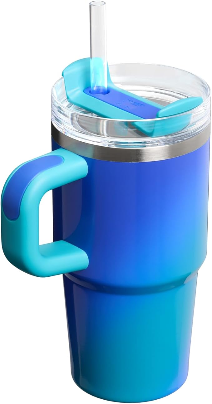 STANLEY Quencher H2.0 Flow State Tumbler, 20 oz, Sea Glass Aura | Handle and Straw | 3-Position Lid | Cup Holder Compatible for Travel | Insulated Stainless Steel Cup | BPA-Free - Image 3
