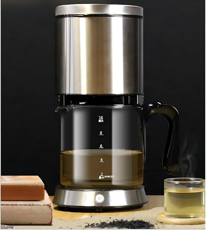 Automatic Coffee Machine Dual-Use Bean and Powder Maker, Large Capacity Stainless Steel for Brewing Coffee and Tea - Image 2