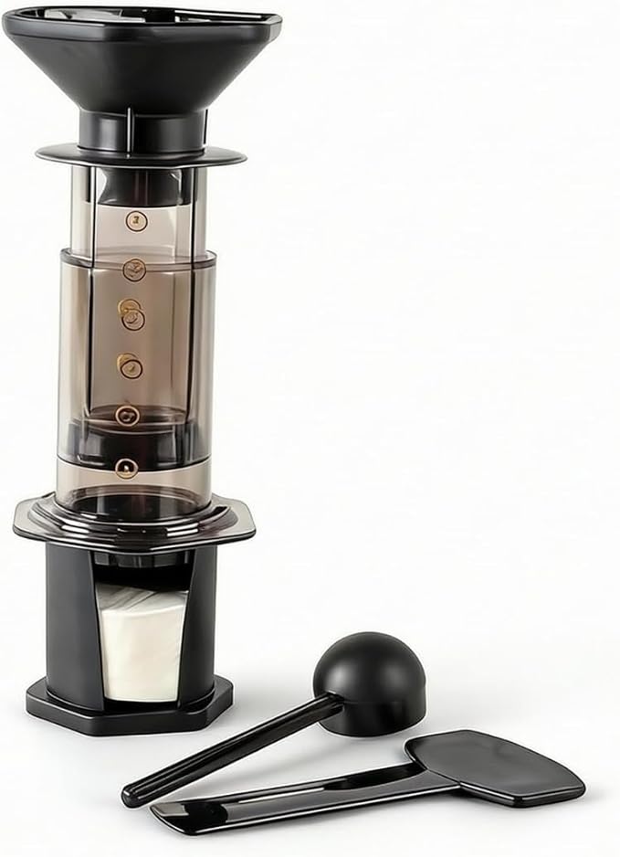 Maker Clear Coffee Brewer Upright Coffee Station With Wide Funnel Top Suitable for Small Kitchen Traveling Home, Brown by Unknown