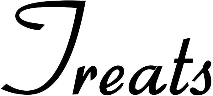 Treats 4.25w x 2h Label | Kitchen Pantry Organization | Die Cut Vinyl Decal | Black Retro Font (Sticker Only) by MinglewoodTrading