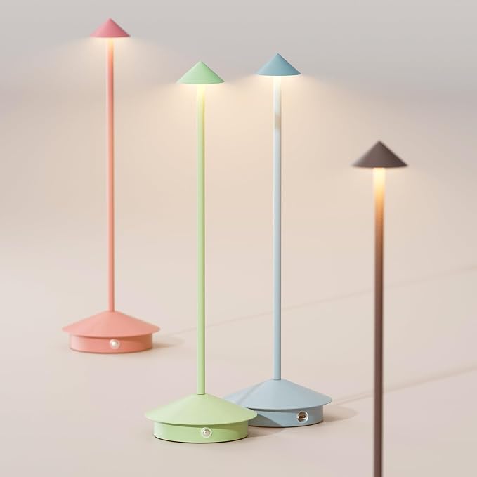 Cordless LED Table Lamps,Portable Battery Desk Lamp,2 Pack,Blue | 6000mAh Rechargeable,3000K/4500K/6000K Touch Stepless Dimming,Aluminum IP54 Waterproof Wireless Lighting for Outdoor/Indoor - Image 6