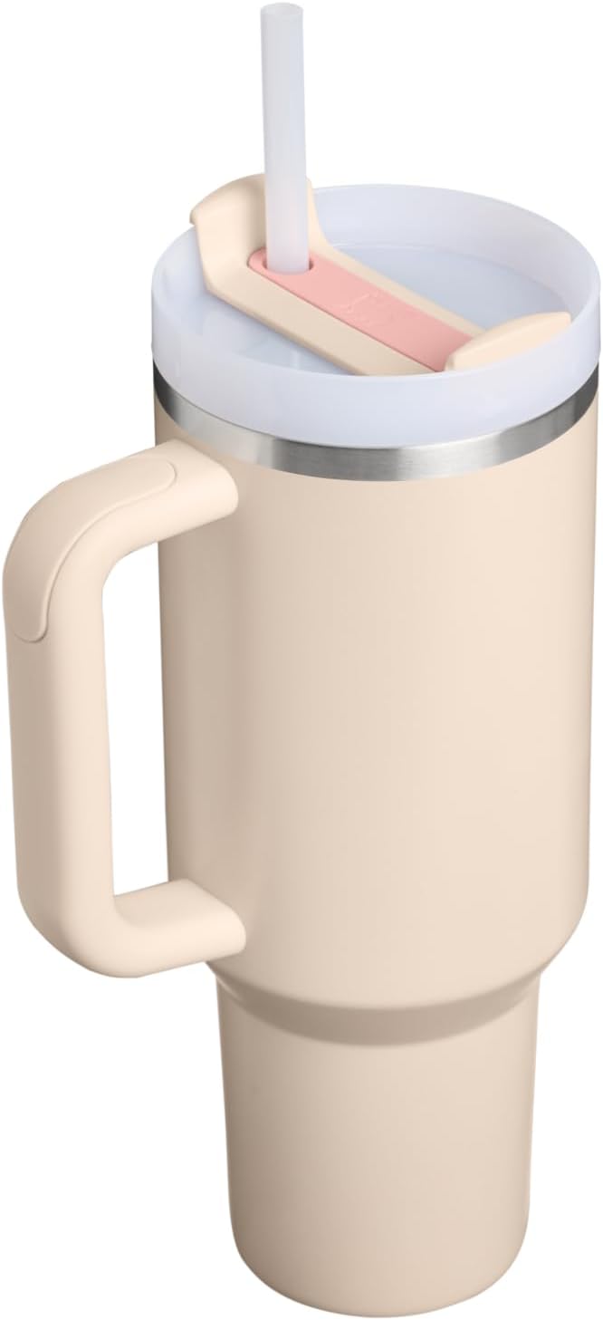 STANLEY Quencher H2.0 Flow State Tumbler, 40 oz, Champagne | Handle and Straw | 3-Position Lid | Cup Holder Compatible for Travel | Insulated Stainless Steel Cup | BPA-Free - Image 3