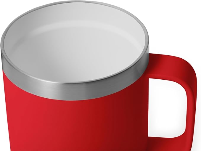 YETI Rambler 10 oz Ceramic Lined Stackable Mug, Vacuum Insulated, Stainless Steel with MagSlider Lid, Rescue Red - Image 5