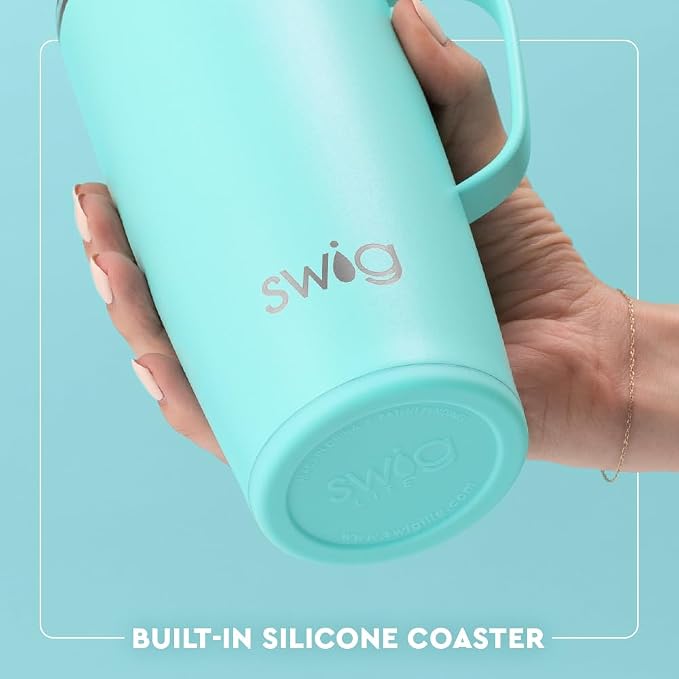 Swig Life Stainless Steel 22oz Travel Mug, Insulated Tumbler with Handle and Lid, Cup Holder Friendly, Dishwasher Safe, Caliente | Triple Insulated Stainless Steel - Handle & Lid Included - Keeps Coffee Hot or Cold - Cup Holder Friendly - Image 5