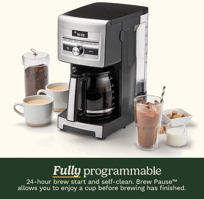 Cuisinart Personal Brew™ 12-Cup Coffee Maker, Automatic Coffee Machine, Programmable Coffee Maker for Home Brewing Convenience with Adjustable Brew Strength, Stainless Steel/Black, DCC-12 - Image 4