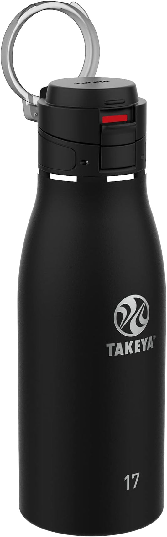 Takeya Traveler Stainless Steel Travel Coffee Mug with Flip-Lock Lid (17 oz, Onyx) - Leakproof Insulated Mug for Coffee & Tea by Takeya