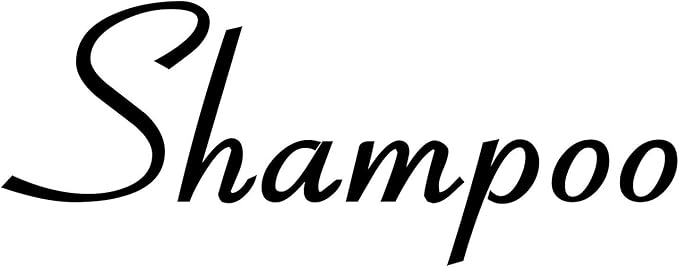 Shampoo 5w x 2h Label | Bathroom Organization | Die Cut Vinyl Decal | Black Retro Font (Sticker Only) by MinglewoodTrading