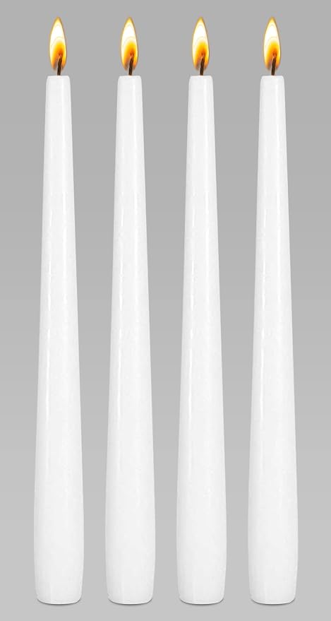 Ner Mitzvah Passover Seder Candles - 8 Hour Burn Time - European Made - Pack of 4 Taper Candles - Image 3