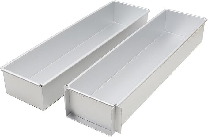 Aluminum Cheesecake Pan,Rectangular Cake Pan,Brownie Cake Baking Maker,Nonstick Tiramisu Pan Cake Baking Tray,Cake Pastry Cutter for Tiramisu Cheesecake Mousse Dessert, fixed frame - Image 3