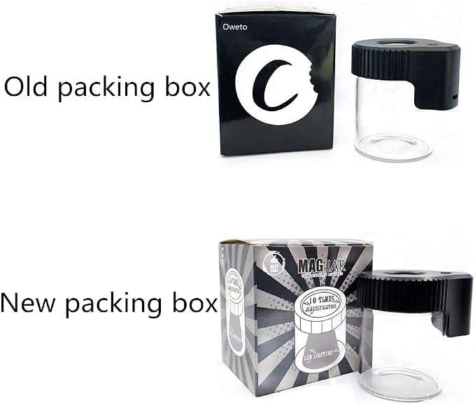 Led Transparent Glass Seal Storage Jar, Light-Up Magnifying Ornamental Glass Bottle (Black) - Image 2