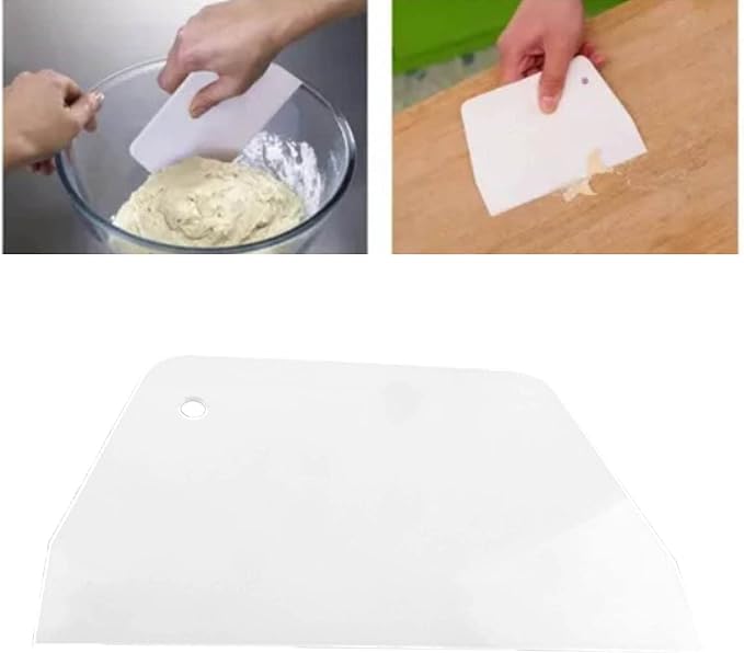 2PCS Dough Scraper, Nonslip Flexible Pastry Scraper Dough Cutter for Baking Bread Cake Pizza Fondant - Image 7