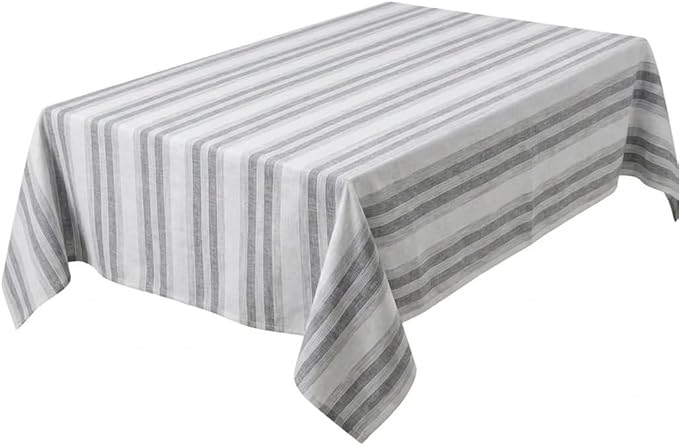 Urban Villa Tablecloth Cotton Tabletop 60x84 (6-8 Seats) Curtis Stripes - Image 5