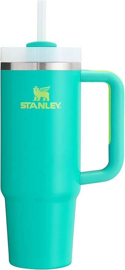 STANLEY Quencher H2.0 Flow State Tumbler, 30 oz, Tropical Teal | Handle and Straw | 3-Position Lid | Cup Holder Compatible for Travel | Insulated Stainless Steel Cup | BPA-Free by Unknown