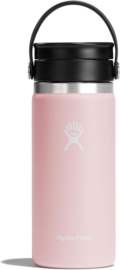 Hydro Flask Water Bottle - Insulated Stainless Steel - Wide Mouth Flex Sip, Non Spill, Leakproof and Refillable in 16 Oz Trillium Pink by Unknown