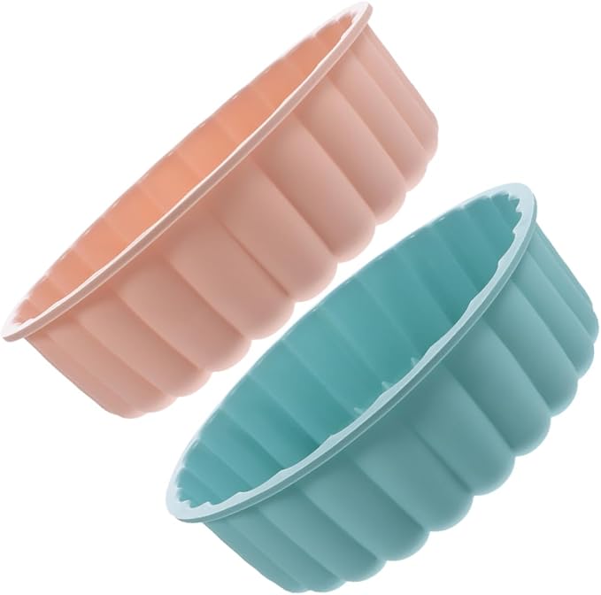 Ciieeo 8-Inch Food-Grade Silicone Round Cake Mold 2-Piece High-Temperature Baking Set for Charlotte Cake Tart and Pie for Home Baking by Ciieeo